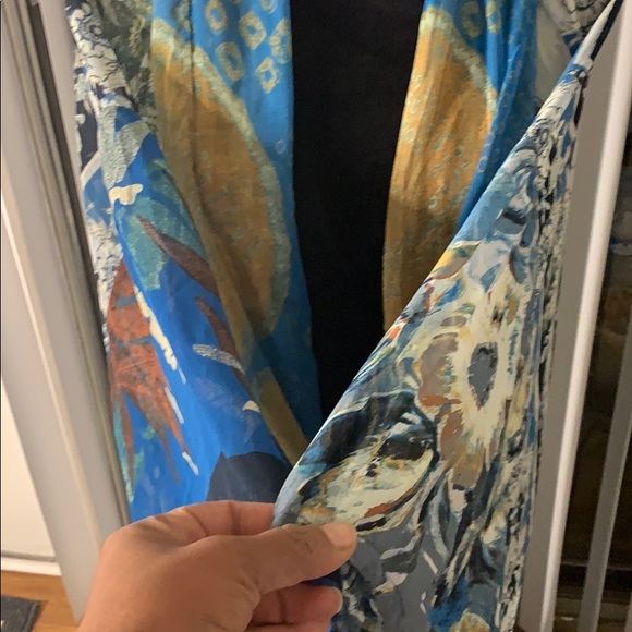 Free People Keeping Up with the Kimono Blue Multi - Picture 8 of 10